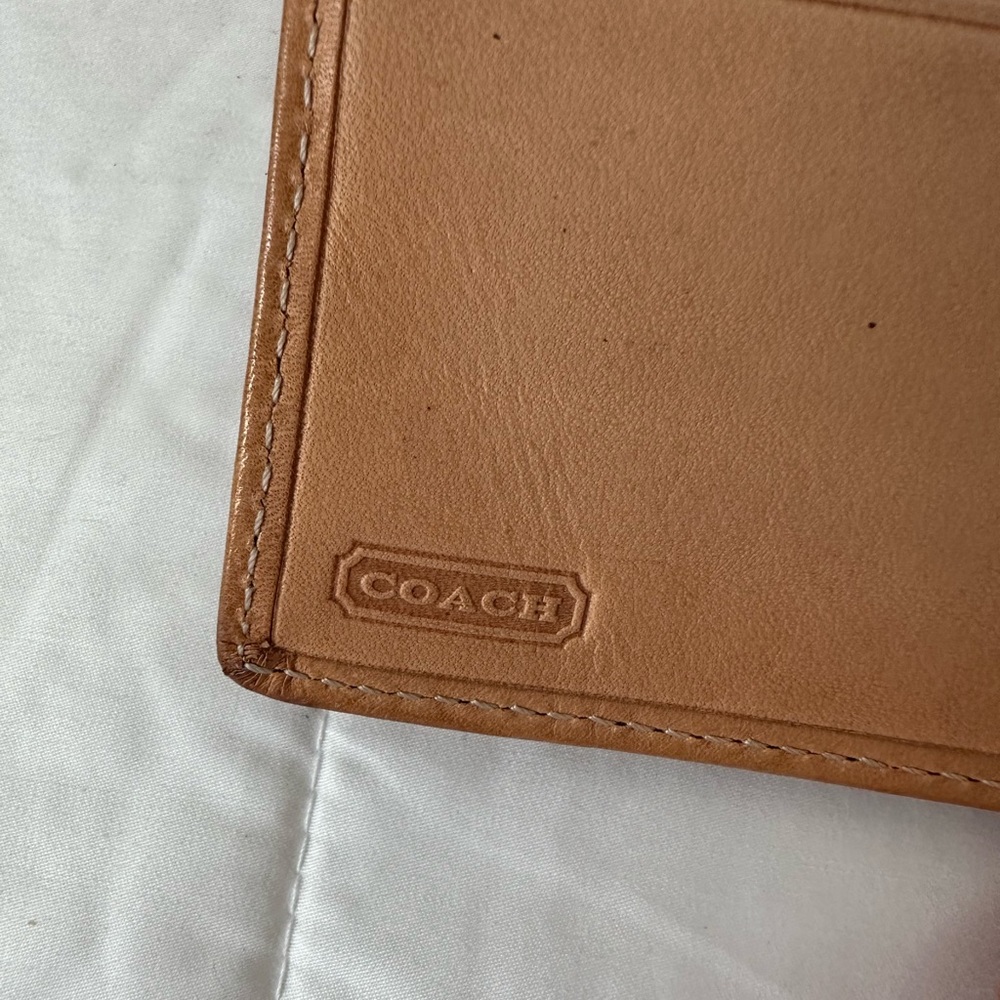 Coach Signature Brown and Tan Wallet - Picture 13 of 16